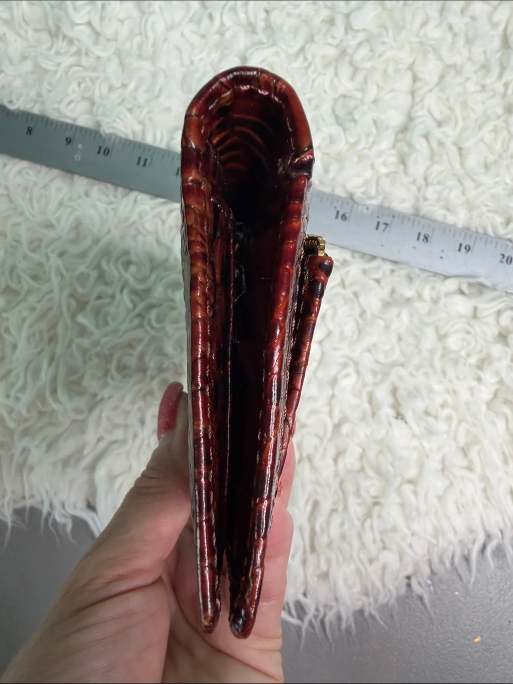 Brahmin Ady -Embossed Leather  Wallet  with Gold Hardware